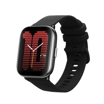 Afbeelding van kwmobile horlogebandje geschikt voor Amazfit Active (A2211) polsband Smartwatch bandje van TPU Activity tracker horloge band in zwart