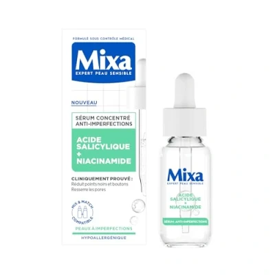 Afbeelding van Mixa Geconcentreerd anti imperfectieserum tegen onzuiverheden, voor huid met oneffenheden, verrijkt salicylzuur en niacinamide, 30 ml