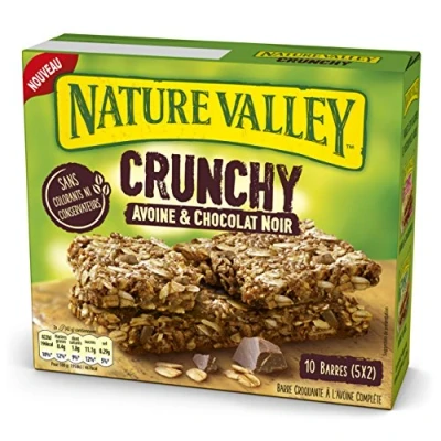 Afbeelding van Nature Valley Granenrepen Crunchy haver &amp; chocolade 10 repen (5 x 2 repen)
