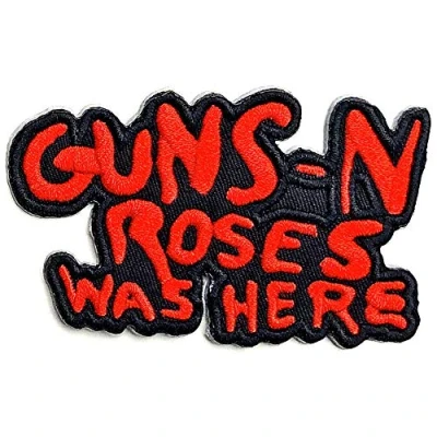 Afbeelding van Guns N&#039; Roses Cut Out Was Here Patch Rood/Zwart
