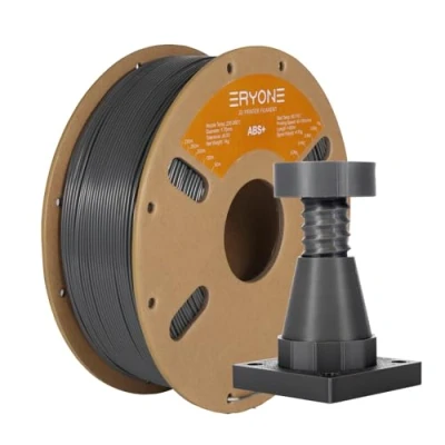 Afbeelding van ERYONE ABS Plus filament 1,75 mm +/ 0,03 mm, Pro + 3D printerfilament voor de meeste FDM printers, 1 kg spoel, grijs