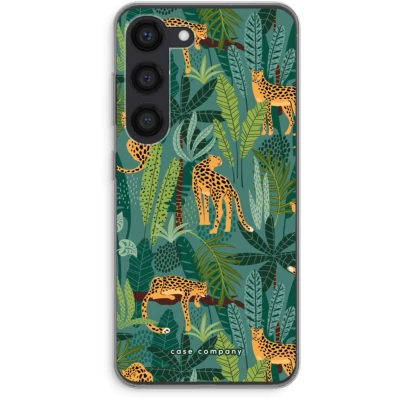 Afbeelding van Case Company® hoesje geschikt voor Samsung Galaxy S23 Luipaard 2 Soft Cover Telefoonhoesje Bescherming aan alle Kanten en Schermrand