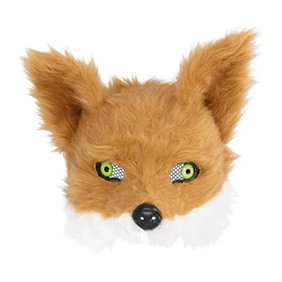 Afbeelding van Boland Pluchen halfmasker Vos Volwassenen Dieren