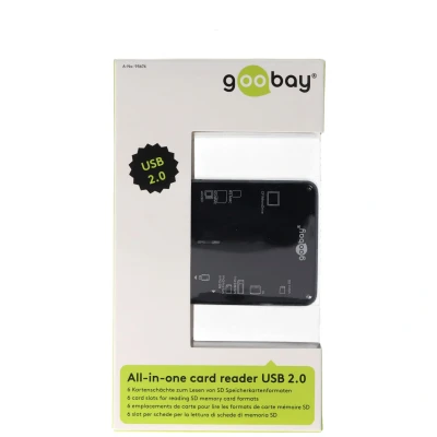 Afbeelding van kaartlezer Alles in 1 externe USB 2.0 Hi Speed, 6 kaartsleuven