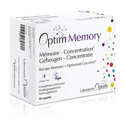 Afbeelding van Optim Memory 90 capsules Bacopa monnieri Longvida Curcumine Concentratie en geheugen