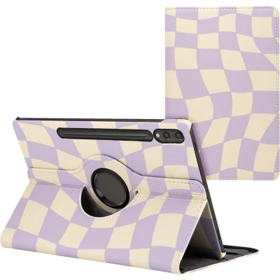 Afbeelding van iMoshion Tablet Hoes Geschikt voor Samsung Galaxy Tab S9 Plus 360 Draaibare Design Bookcase 2.0 Meerkleurig /Dancing Cubes