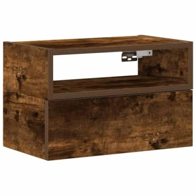 Afbeelding van vidaXL Nachtkastje wandgemonteerd 45x26x28,5 cm gerookt eikenkleurig