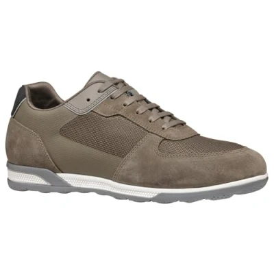 Afbeelding van Geox U Spherica Actif X3 Sneakers laag, Heren, Maat: 43, Dove grey Leer en textiel