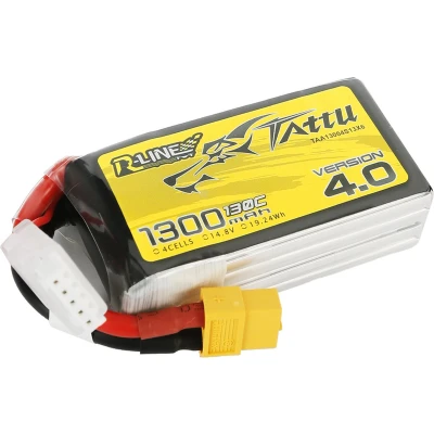 Afbeelding van Tattu LiPo accupack 14.8 V 1300 mAh Aantal cellen: 4 130 C Block XT60