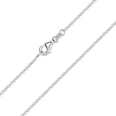 Afbeelding van MATERIA fijne ankerketting 925 Sterling zilver 1,2 mm halsketting verkrijgbaar in 40, 45, 50, 55, 60, 70, 80 cm #K30, zilver, Geen edelsteen