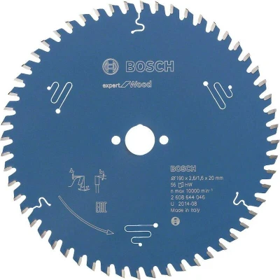 Afbeelding van Bosch Accessories Expert for Wood 2608644046 Cirkelzaagblad 190 x 20 1.6 mm Aantal tanden: 56 1 stuk(s)
