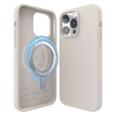 Afbeelding van elago Magnetische siliconen hoes, compatibel met iPhone 14 Pro Max (6,7 inch), alle MagSafe accessoires, ingewerkte magneten, hoogwaardige vloeibare siliconen, beschermhoes
