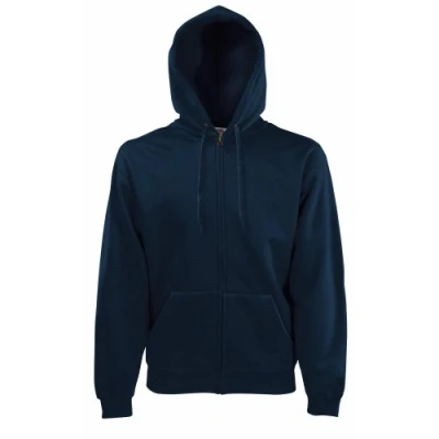 Afbeelding van Fruit of the Loom Ritssluiting aan de voorkant, herentrui met capuchon (1 stuk), Donker Navy Blauw