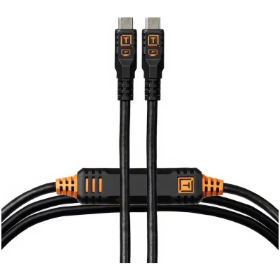 Afbeelding van Tether Tools TetherPro Optima 10G USB C, 15&quot;; (4.6m), straight black
