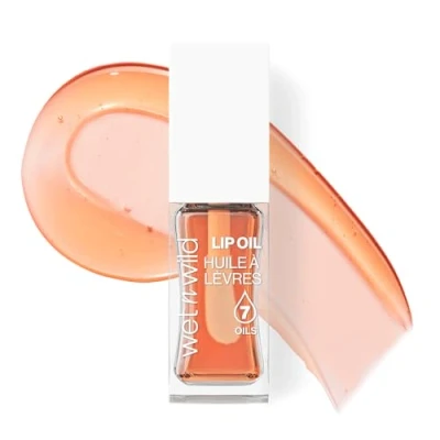 Afbeelding van Wet n Wild Huile à Lèvres Teintée, Gloss Orange Nourrissant et Non Collant Enrichi de 7 Huiles Naturelles, Formule Légère pour un Effet Brillant Miroir, Blossom