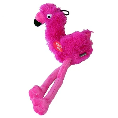 Afbeelding van Gor Hugs Flamingo Pluche dier voor puppy&#039;s, van zacht kunstleer en fluweel, 41 cm of 53