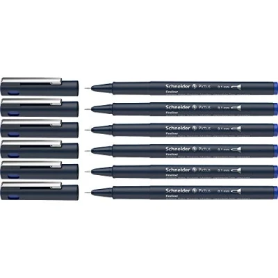 Afbeelding van Schneider Pictus viltstiften, fijne lijndikte, 0,1 mm, blauw, 6 stuks