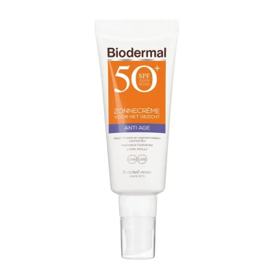 Afbeelding van Biodermal Zon Anti Age Zonnecrème voor het gezicht SPF 50+ Zeer Hoog 40ml