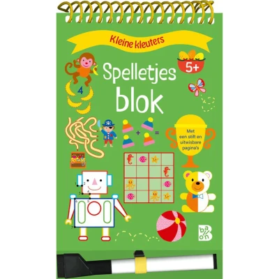 Afbeelding van Uitgeverij ballon spelletjesblok met viltstift 5+