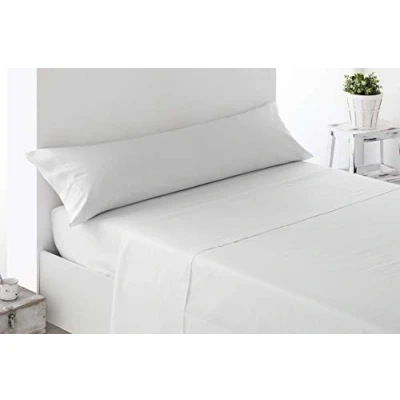 Afbeelding van Miracle Home Hoeslaken, verstelbaar, zacht en comfortabel, katoen, 50% polyester, wit, 135 cm