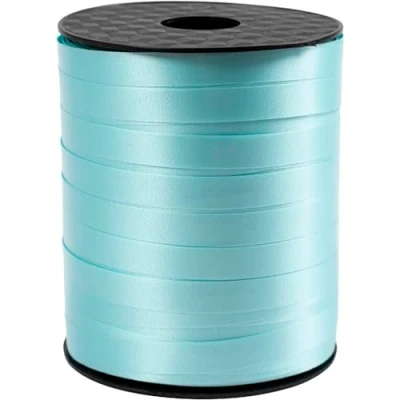 Afbeelding van Cadeaulint, licht turquoise, B: 10 mm, 250 m/ 1 rol