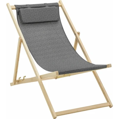 Afbeelding van Madison beachchair Check grey