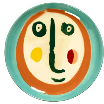 Afbeelding van Serax FEAST Face 2 S Ontbijtbord 19 Cm Turquoise