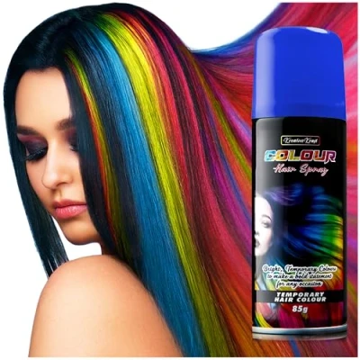 Afbeelding van Haarspray, tijdelijke kleurspray, wasbare haarkleur, 200 ml (blauw)