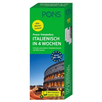 Afbeelding van PONS Power Vokabelbox Italienisch in 4 Wochen