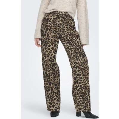 Afbeelding van ONLY Onlgianna Straight leg jeans, Dames, Maat: 26x32, Light taupe/black