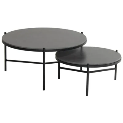 Afbeelding van Carson koffietafel zwart dia. 8 H 38 cm Hartman