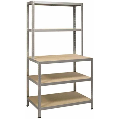 Afbeelding van Ironside, Werkbank, Schroefloze rekken met werkbank (100 cm, 60 cm)