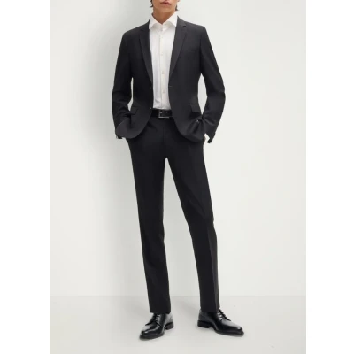 Afbeelding van HUGO BOSS heren Kerr veterschoen van leer in de kleur Zwart, maat: 44