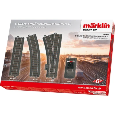 Afbeelding van H0 Märklin C rails (met ballastbed) 24900 Uitbreidingsset C1