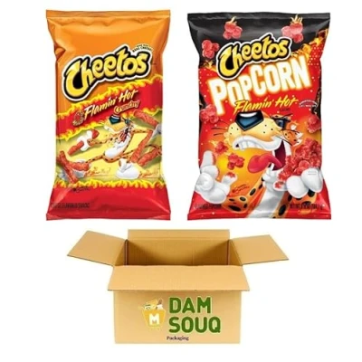 Afbeelding van Damsouq® Mixpak Cheetos Flamin Hot Crunchy Popcorn + Chips (226Gr 184Gr)