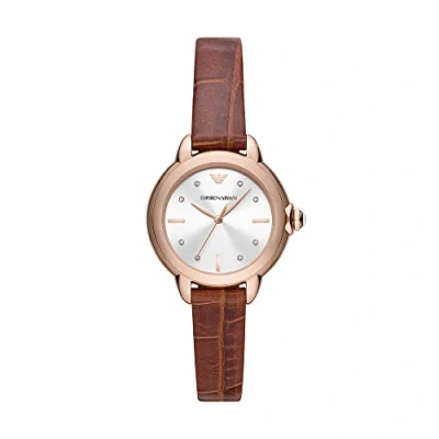 Afbeelding van Emporio Armani Horloge, Dames, Maat: One Size, Brown