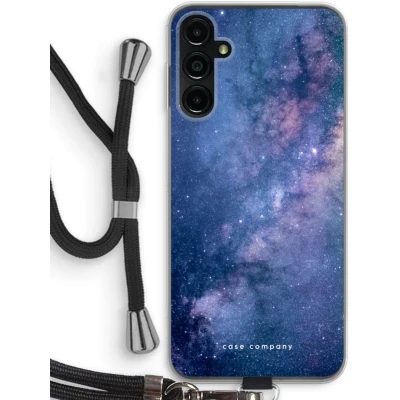 Afbeelding van Case Company® hoesje met Koord geschikt voor Samsung Galaxy A14 Nebula Telefoonhoesje Zwart Bescherming aan alle Kanten en Over de Schermrand