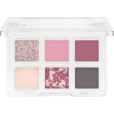 Afbeelding van Catrice Tiny Treasures Oogschaduwpalet nr. 020 rood, 6 tinten glinsterend, metallic, veganistisch, zonder microplasticdeeltjes, nanodeeltjes, parfum, 1 verpakking