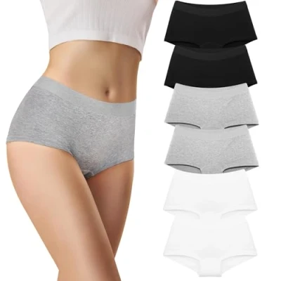 Afbeelding van Libella 3429 Set van 6 hipsterboxershorts voor dames, katoen, met zachte elastische tailleband, Meerkleurig 2