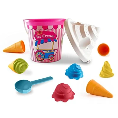 Afbeelding van Mondo Toys Girl Ice Cream Bucket Set Mare Renew met emmer, zeef, koekjessnijder en theelepel, 28445