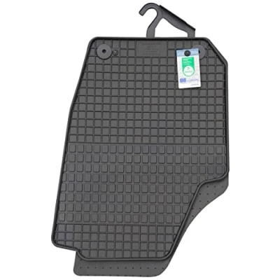 Afbeelding van Petex 24110 Vloermatset Rubber voor en achter 4 zwart SKODA: Fabia 2