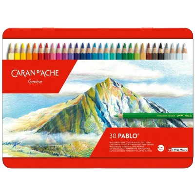 Afbeelding van Kleurpotloden Caran d&#039;Ache Pablo assorti blik à 30stuks