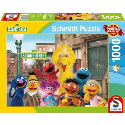Afbeelding van Schmidt Spiele 57574 Sesamstraat, Een ontmoeting met goede oude vrienden, 1000 puzzelstukjes