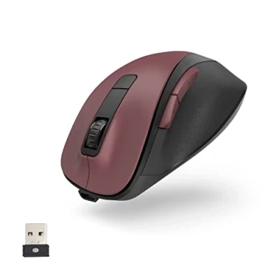 Afbeelding van Hama Optische Draadloze Muis 6 Knoppen Mw 500 Recharge Accu Ergo. Bordeaux