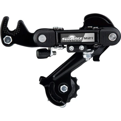 Afbeelding van Achterderailleur 6/7 speed Sunrace RDM2T met lange kooi directe montage (haak) zwart