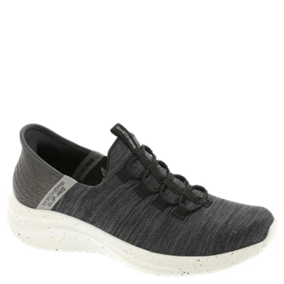 Afbeelding van Skechers 232452 Blk herenschoenen, Zwart net