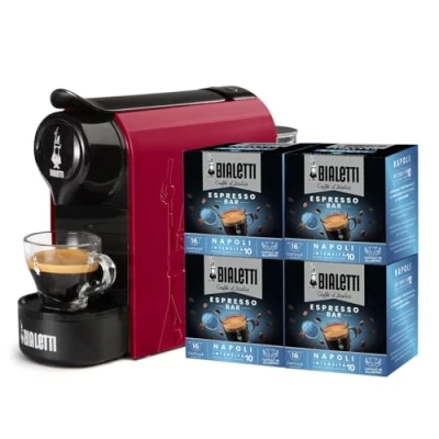 Afbeelding van Bialetti Gioia, Espressomachine voor aluminium capsules, inclusief 64 werkt uitsluitend met rood