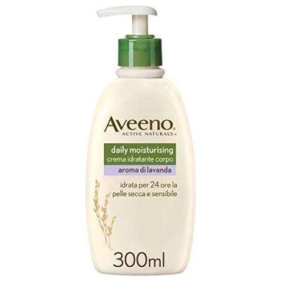 Afbeelding van Aveeno Hydraterende lichaamscrème, Daily Moisturising, lavendelaroma, normale tot droge haren, inclusief gevoelige 300 ml