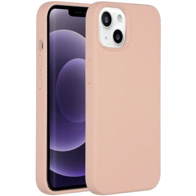 Afbeelding van Accezz Hoesje Geschikt voor iPhone 13 Siliconen Liquid Silicone Backcover MagSafe Roze