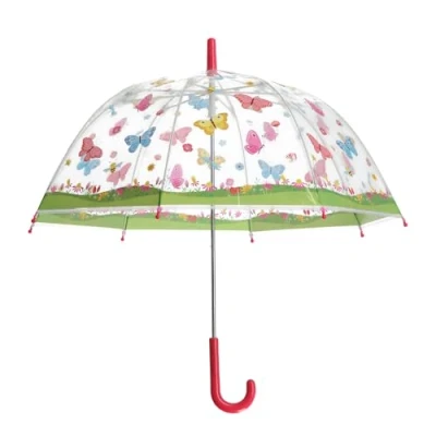 Afbeelding van Esschert Design Kinderparaplu transparant vlinders